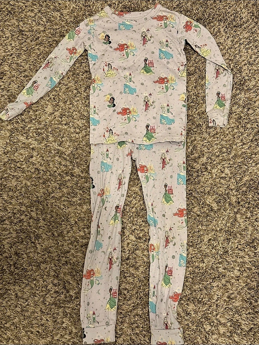 GAP KIDS Disney Princess Pajama Set Size 6 Like New